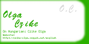 olga czike business card